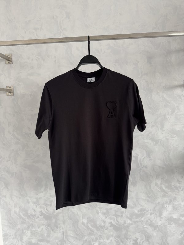 Ami Paris Erkek Siyah T-Shirt Premium 2025