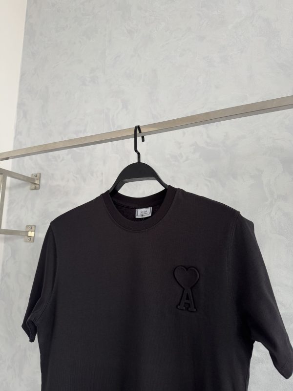 Ami Paris Erkek Siyah T-Shirt Premium 2025 - Görsel 2