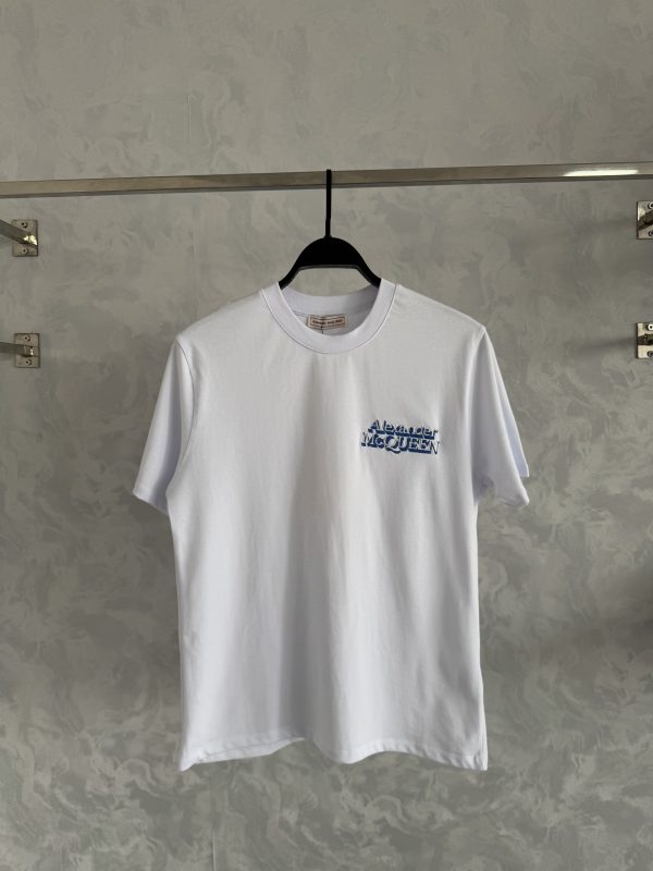 Alexander McQueen Erkek Beyaz T-Shirt Premium 2025