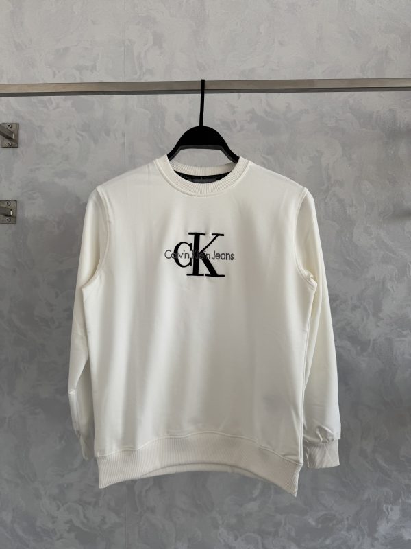 Calvin Klein Erkek Beyaz Sweat Premium 2025