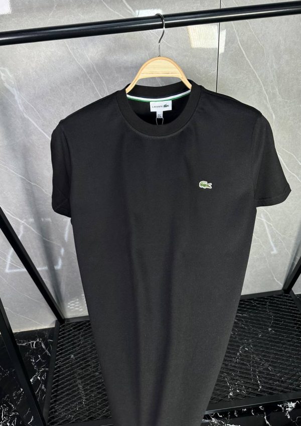 LACOSTE SİYAH T-SHİRT PREMİUM 2025 - Görsel 3
