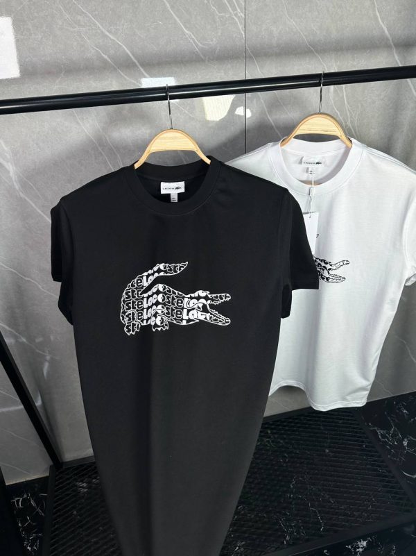 LACOSTE SİYAH T-SHİRT PREMİUM 2025 - Görsel 3