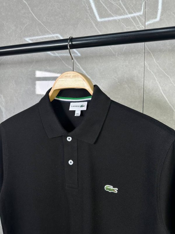 LACOSTE SİYAH T-SHİRT PREMİUM 2025 - Görsel 2