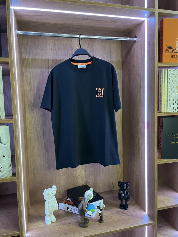 Hermes Erkek Siyah T-Shirt Premium 2025