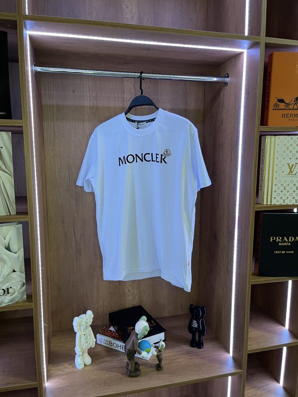 Moncler Erkek Beyaz T-Shirt Premium 2025
